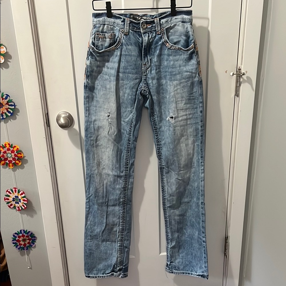 BKE Distressed Bootcut Jeans